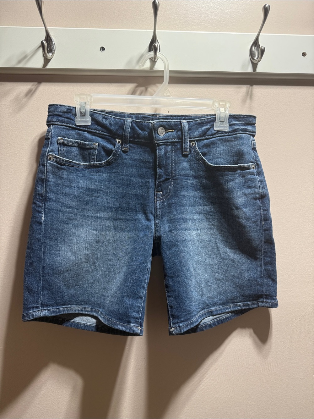 Classic Midwash Denim Shorts